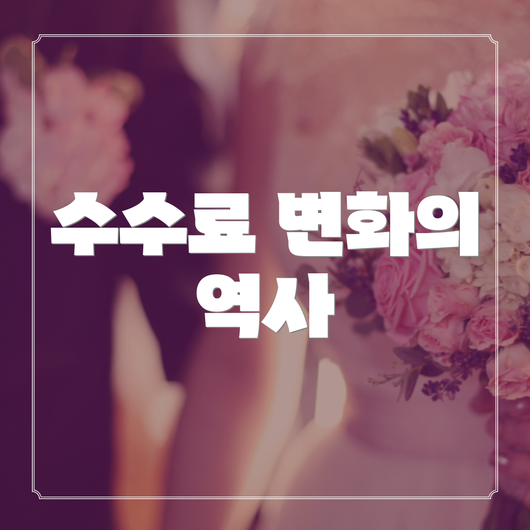 수수료 변화의 역사