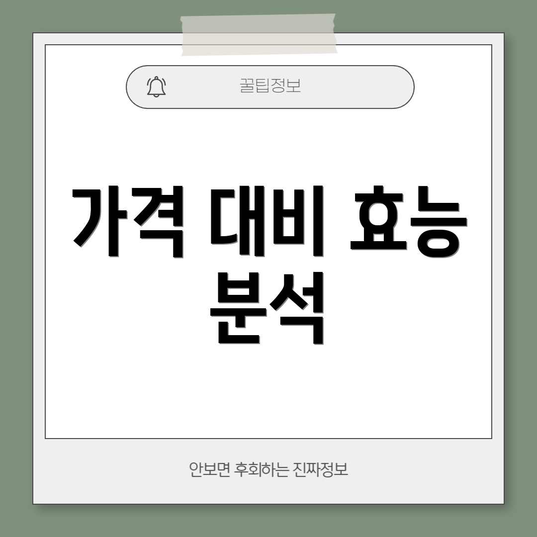 가격 대비 효능 분석