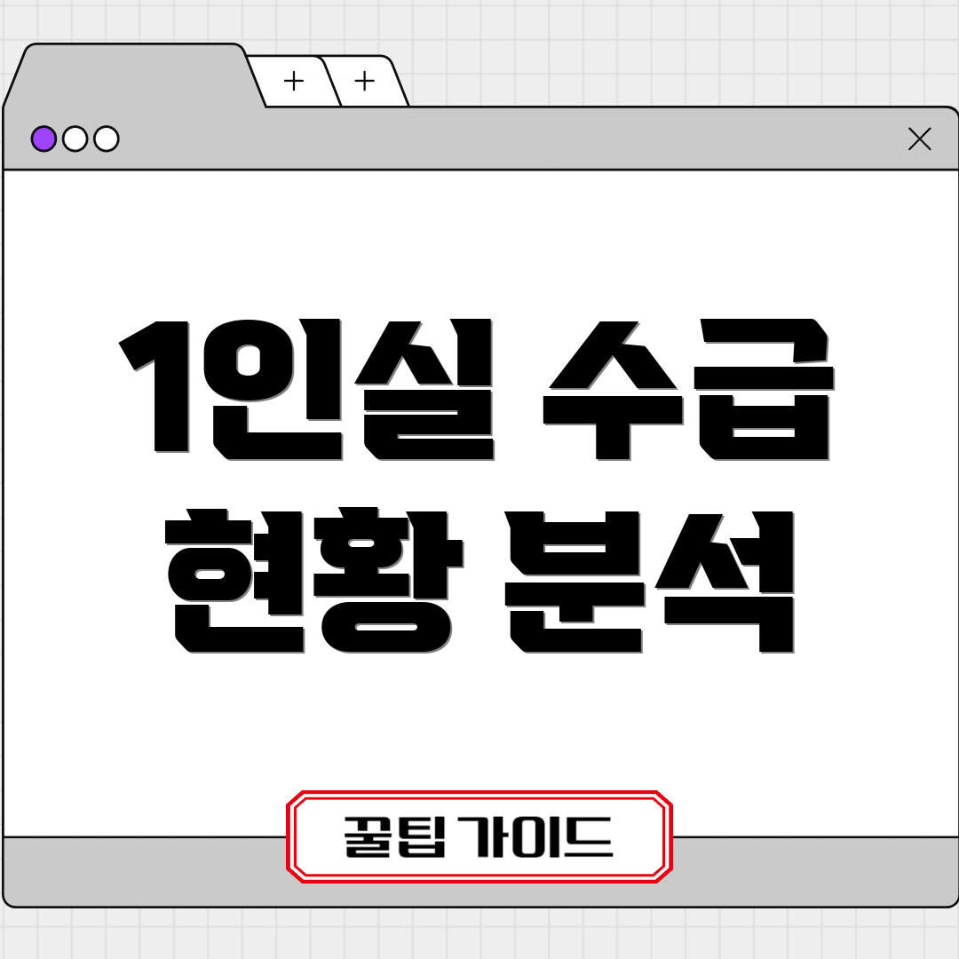 1인실 수급 현황 분석