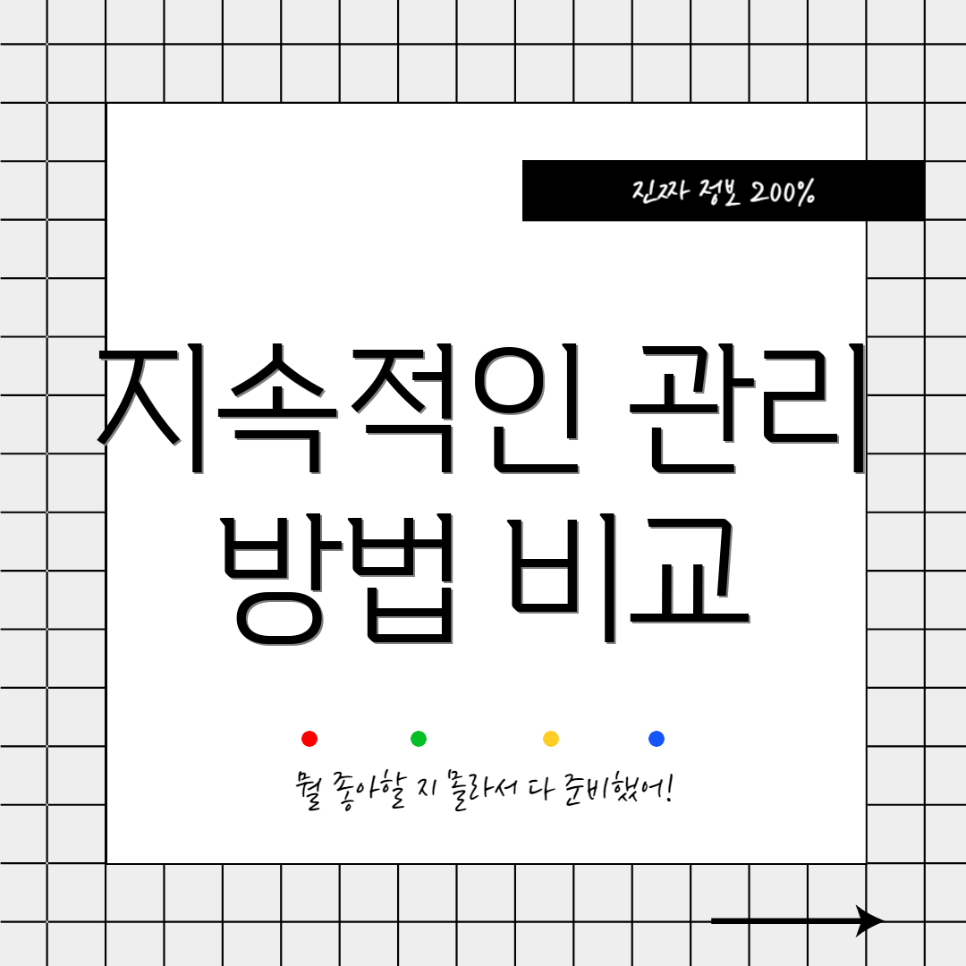 지속적인 관리 방법 비교