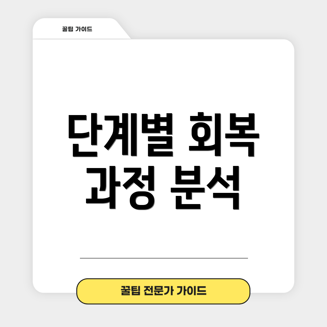 단계별 회복 과정 분석
