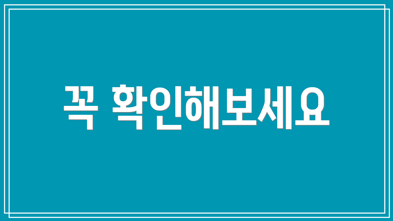 꼭 확인해보세요