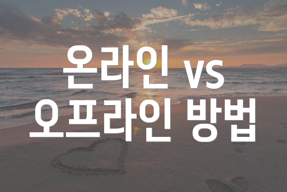 온라인 vs 오프라인 방법