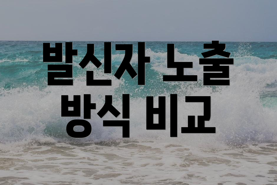 발신자 노출 방식 비교