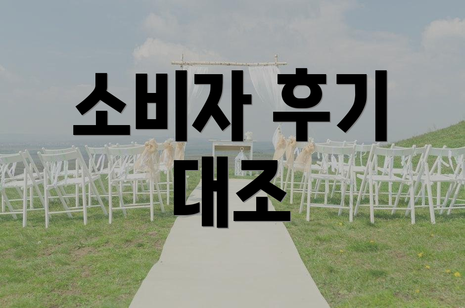 소비자 후기 대조