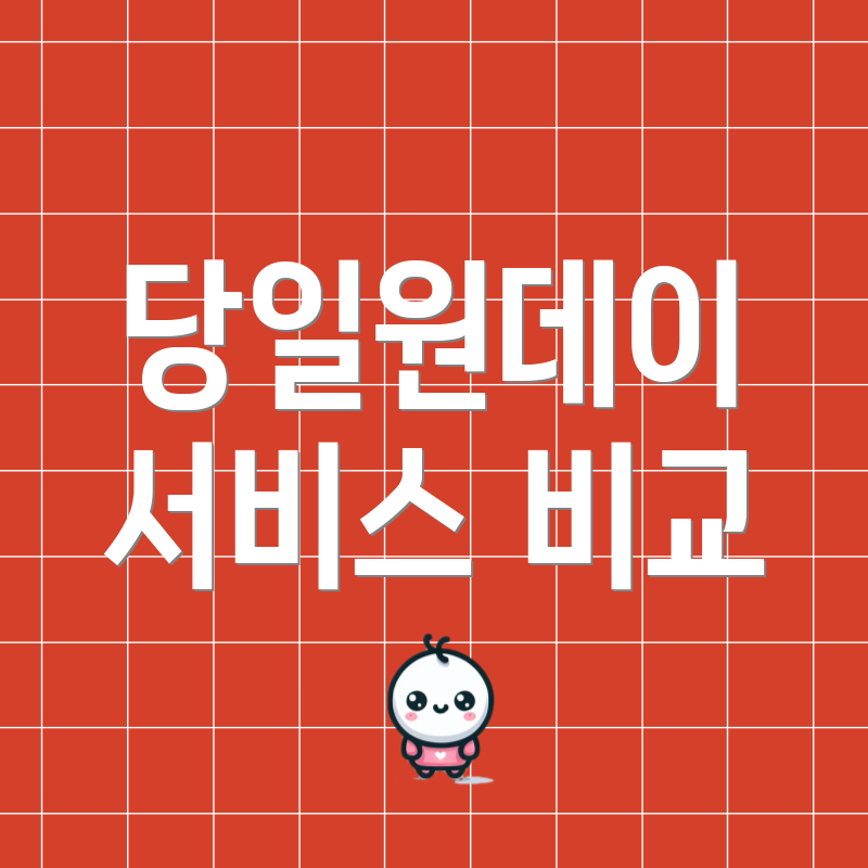 당일원데이 서비스 비교