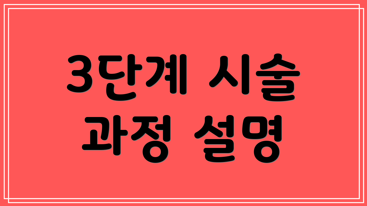 3단계 시술 과정 설명