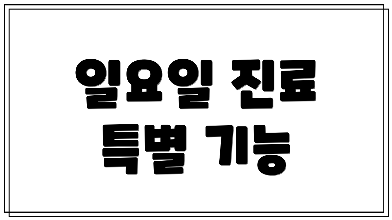 일요일 진료 특별 기능
