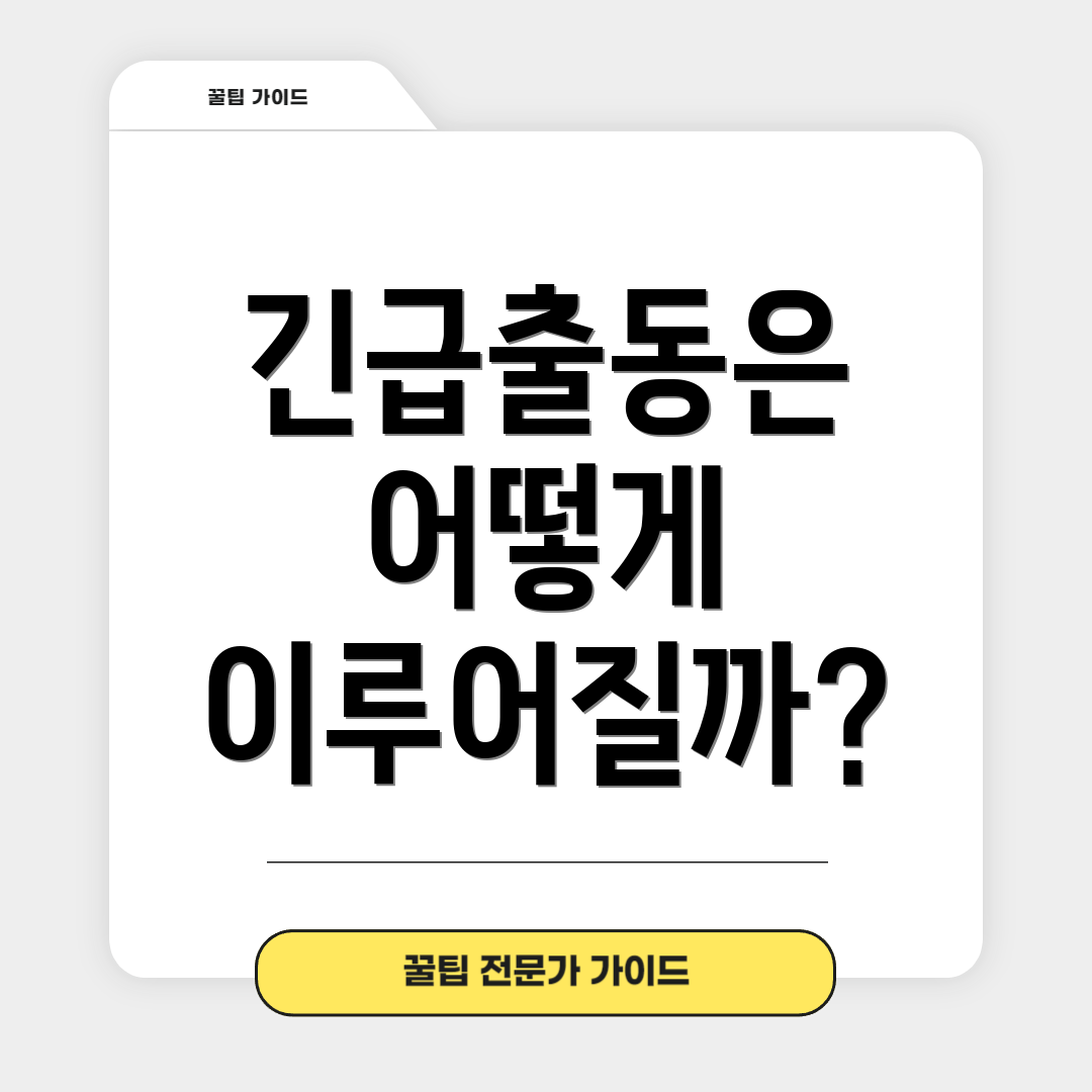 긴급출동은 어떻게 이루어질까?