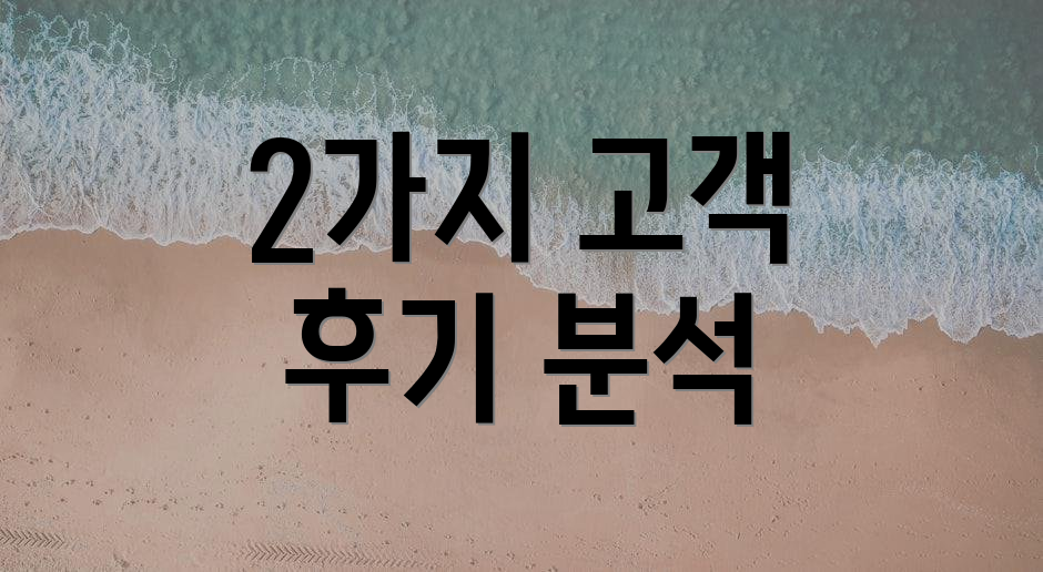 2가지 고객 후기 분석