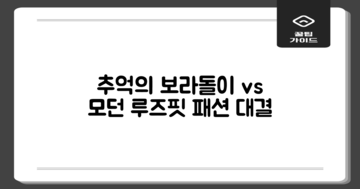 추억 속 보라돌이 vs 현대적 루즈핏
