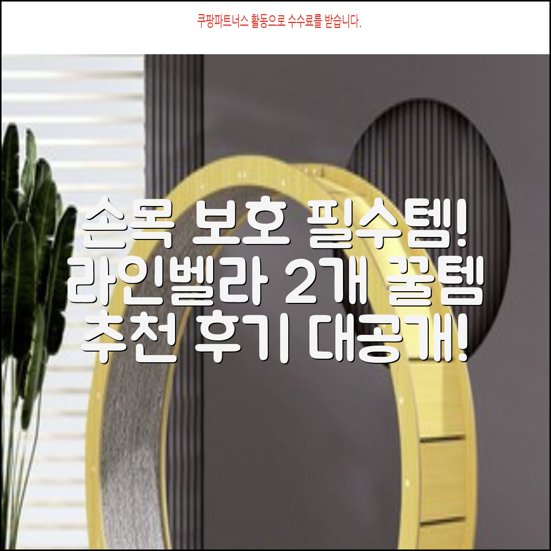 라인벨라 의료용 손목 압박용 밴드 블랙, 2개 추천 리뷰