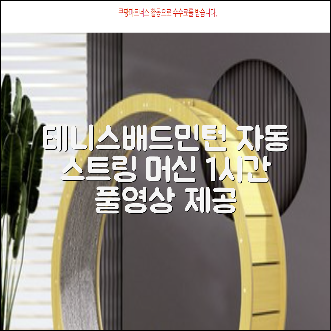 테니스 배드민턴 자동 스트링 머신 라켓 거트 줄교체 1시간풀영상제공, 1개, GLS-16402 추천 리뷰