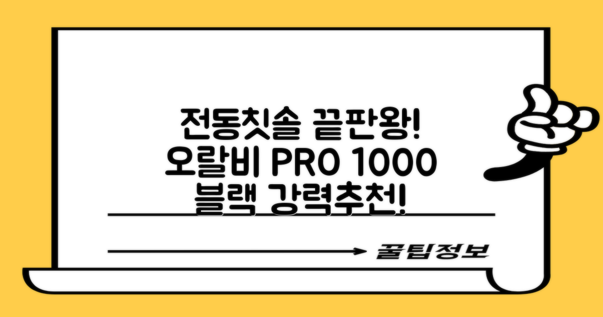 오랄비 전동칫솔, PRO 1000, 블랙, 1개 추천 리뷰
