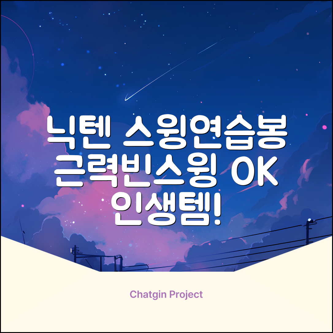 닉텐 배드민턴 스윙연습봉 - 근력강화 및 빈스윙연습, 1개, 스윙연습기 추천 리뷰