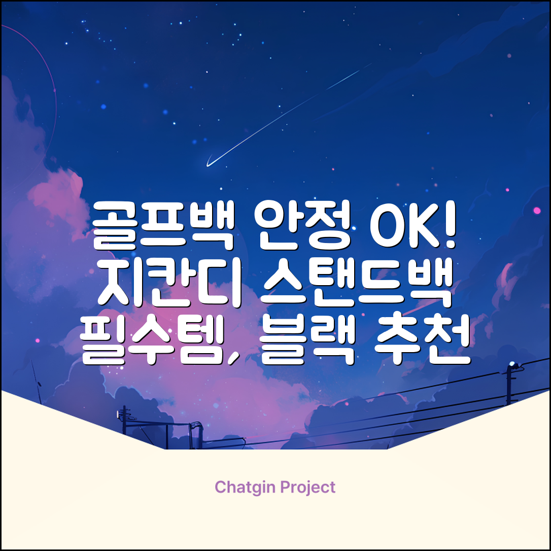 지칸디 골프 스탠드백 레그홀더 다리고정 바닥 지지대, 블랙 추천 리뷰