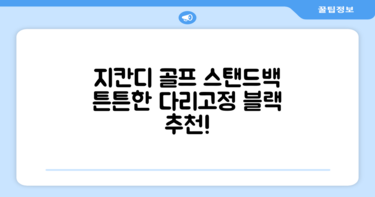 지칸디 골프 스탠드백 레그홀더 다리고정 바닥 지지대, 블랙 추천 리뷰