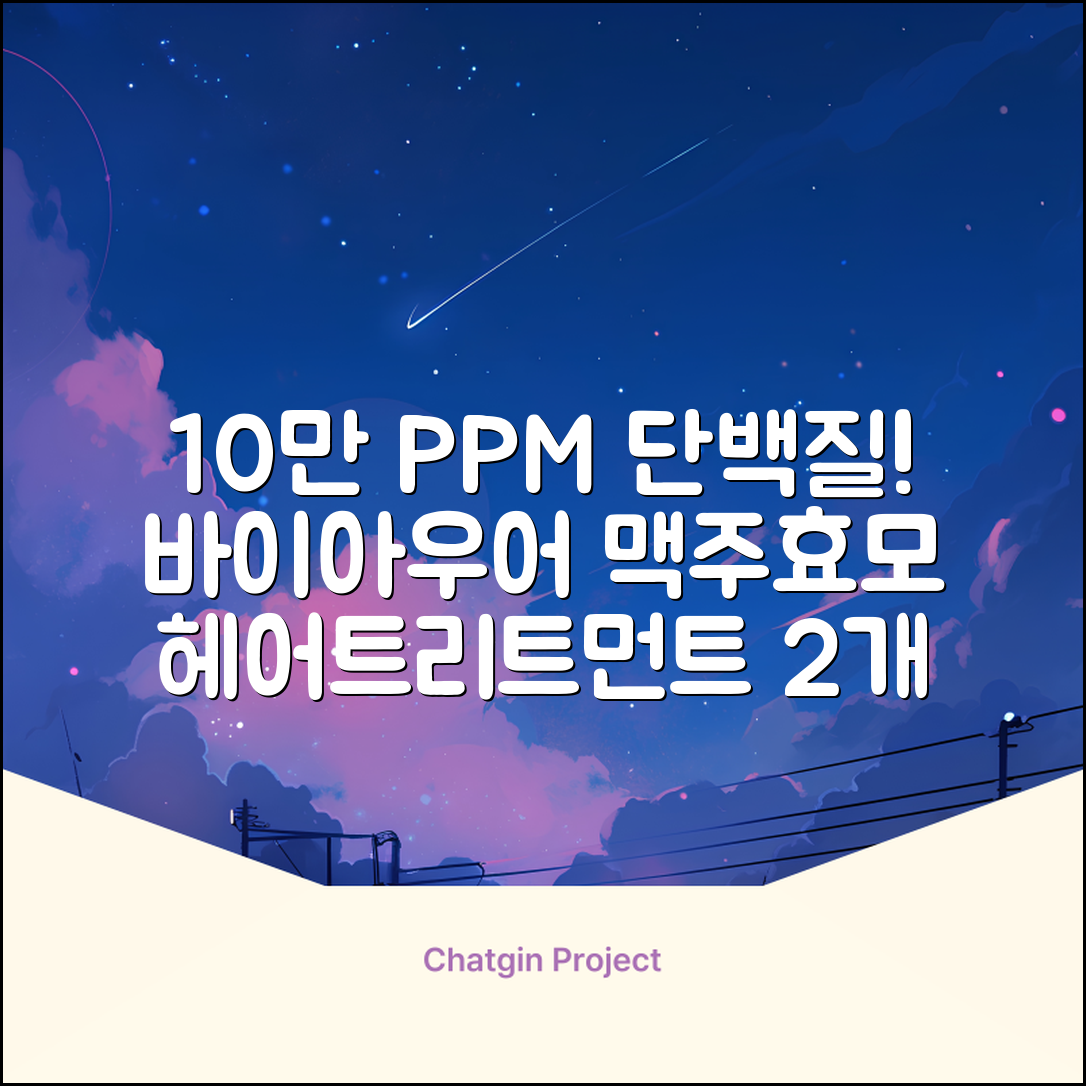 바이아우어 10만 PPM 단백질 맥주효모 헤어트리트먼트, 1L, 2개 추천 리뷰