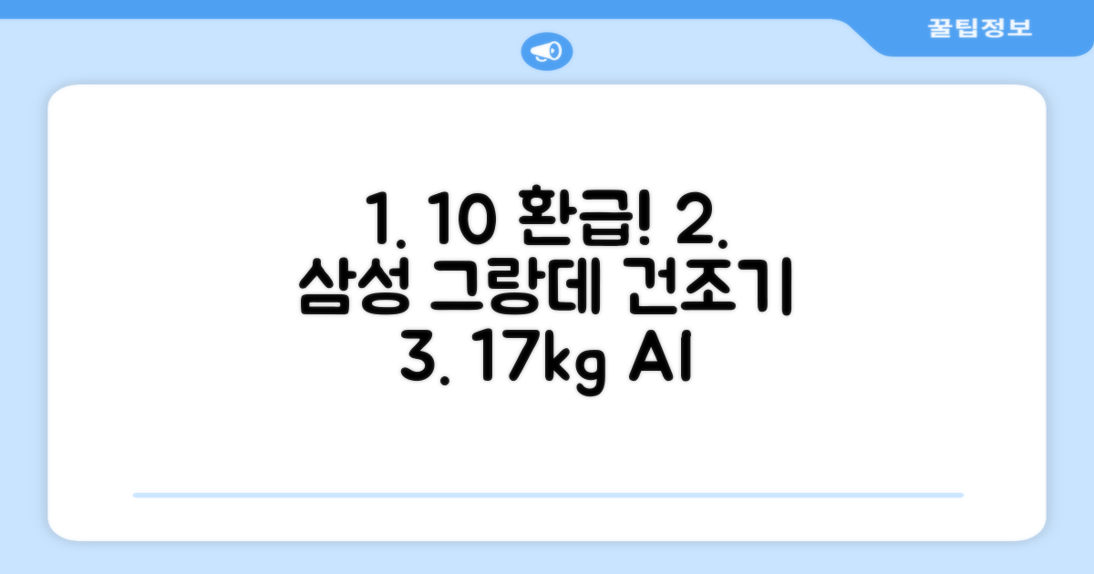 [10% 환급가전] 삼성전자 그랑데 건조기 AI 이녹스 DV17T8740BP 17kg 방문설치 추천 리뷰