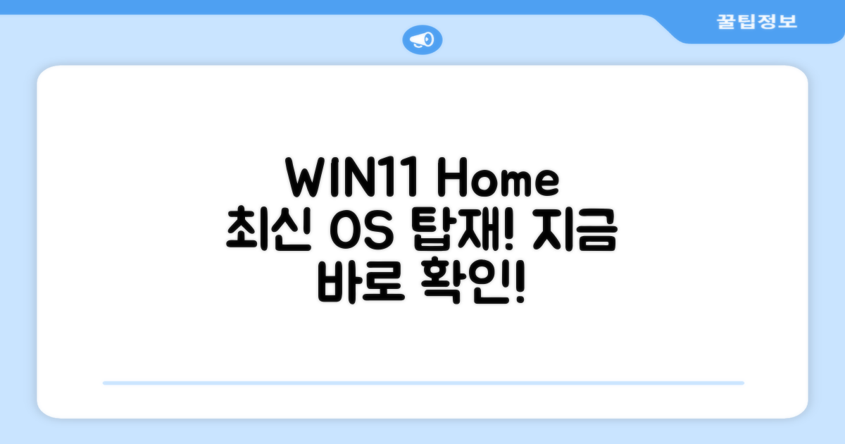 WIN11 Home: 최신 OS 탑재