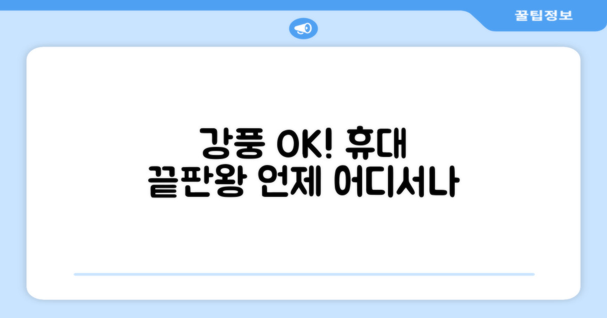 강력한 바람, 최강의 휴대성