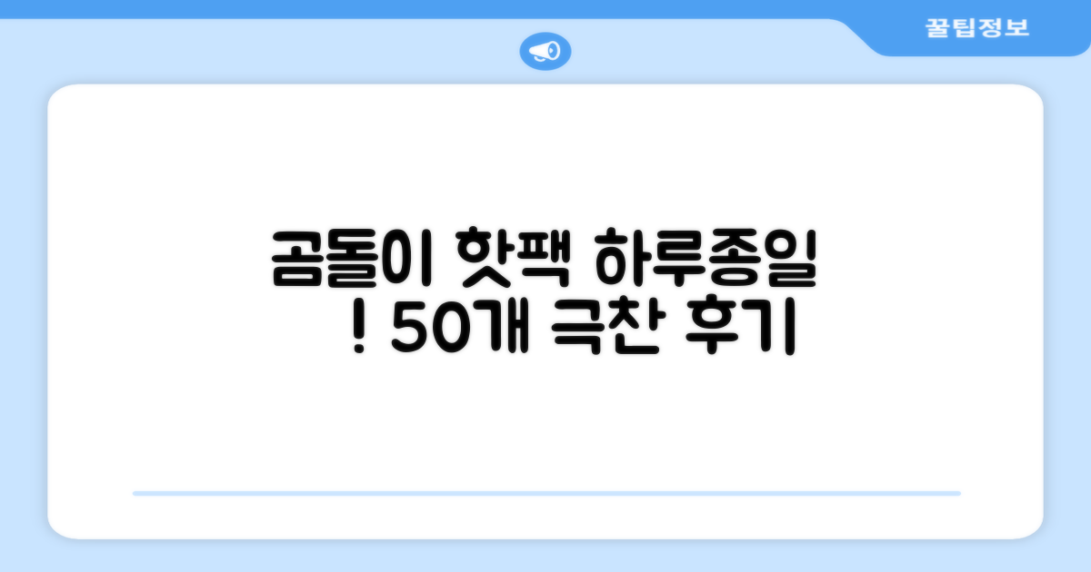 곰도리 하루종일 촥~ 붙이는 핫팩 장시간 고급형, 50개 추천 리뷰