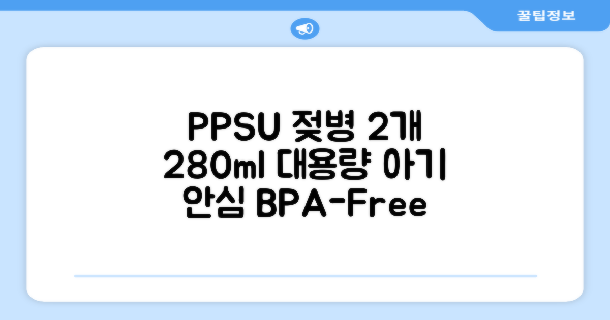 280ml PPSU 젖병 2개 구성