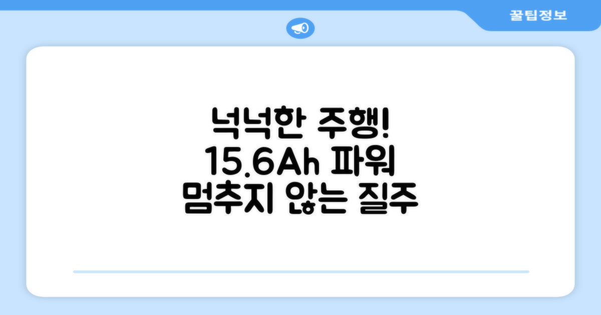 15.6Ah, 넉넉한 주행
