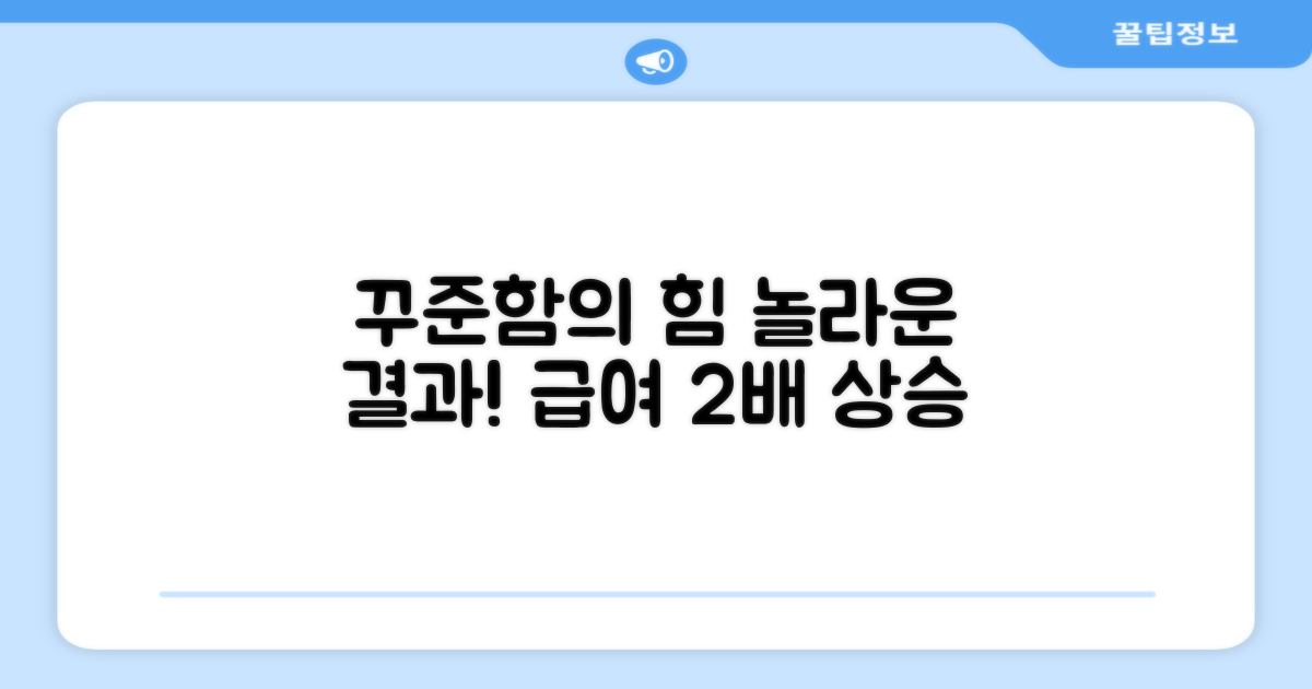 꾸준한 급여, 놀라운 결과