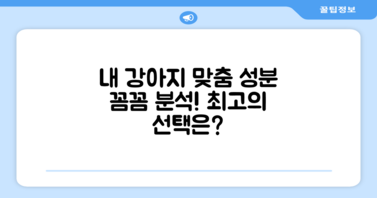 반려견 맞춤, 성분 분석