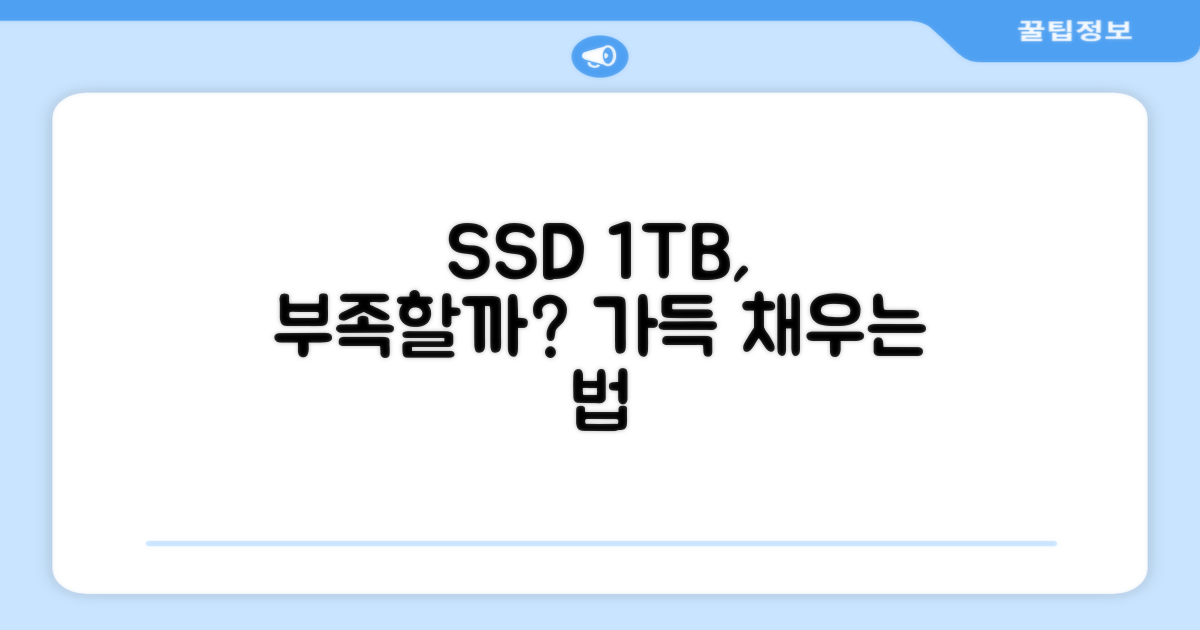 1TB SSD, 공간이 부족할까?