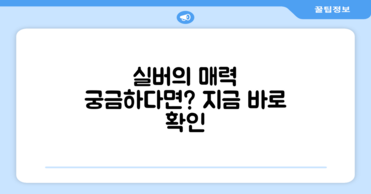 실버 색상, 매력은 무엇일까?