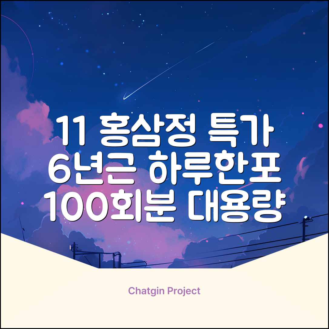 [1+1 특가] 홍삼정 6년근 하루한포 100회분 대용량+쇼핑백, 2개, 1L 추천 리뷰