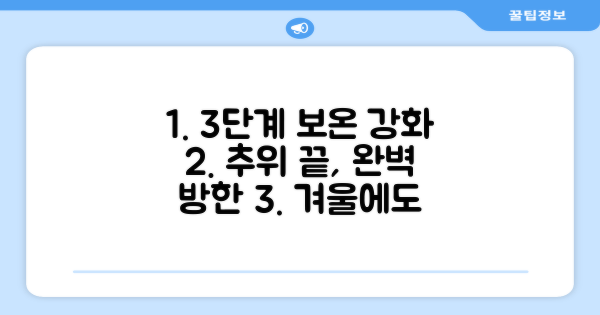 3단계 보온력 강화: 추운 날씨에도 끄떡없는 완벽한 방한