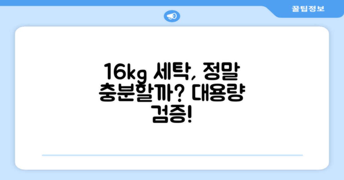 16kg 세탁, 정말 충분할까?