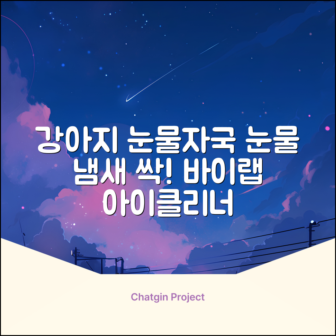 바이랩 강아지 눈물자국 눈 눈물냄새 세정 아이클리너, 40ml, 1세트 추천 리뷰