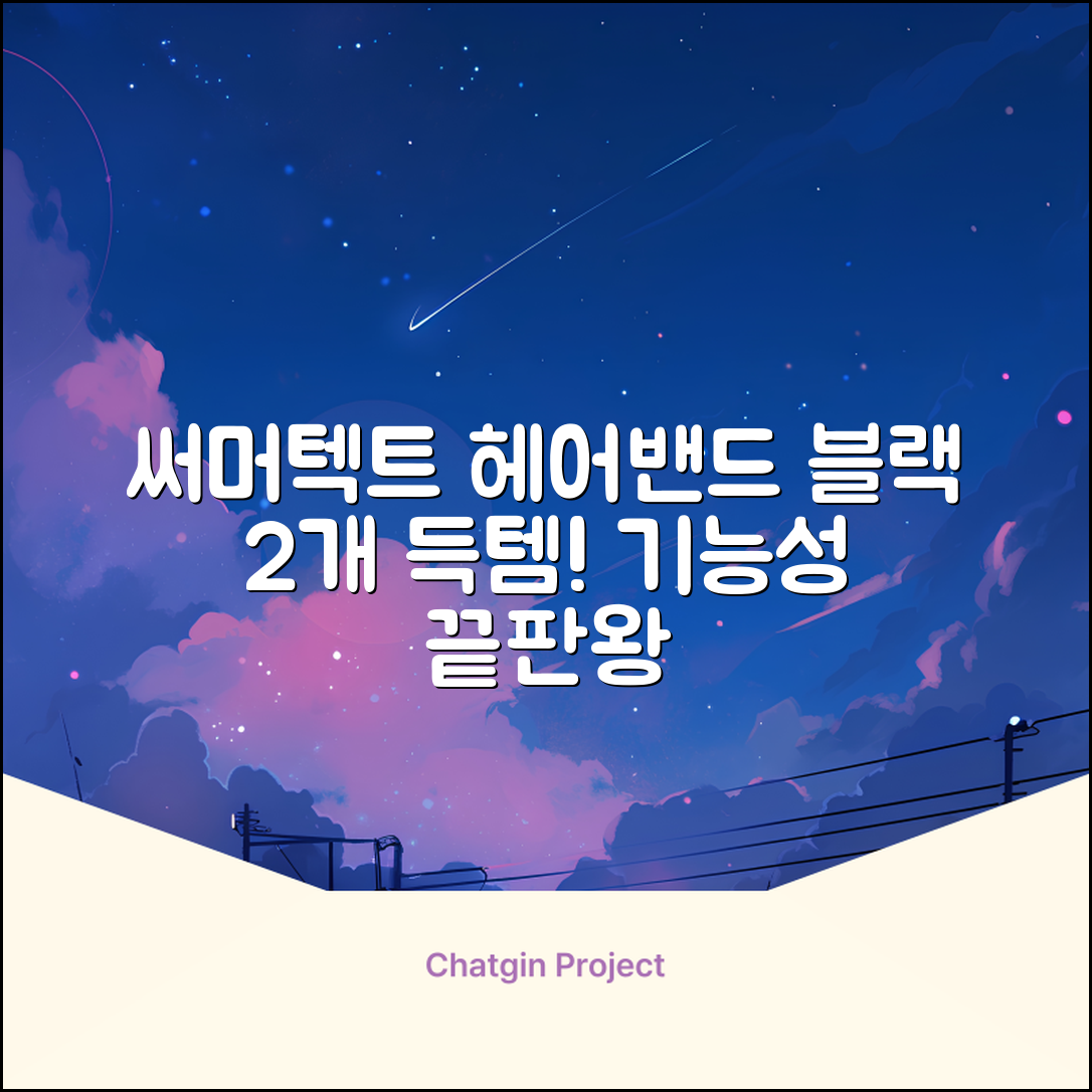 써머텍트 기능성 헤어밴드, 블랙, 2개 추천 리뷰