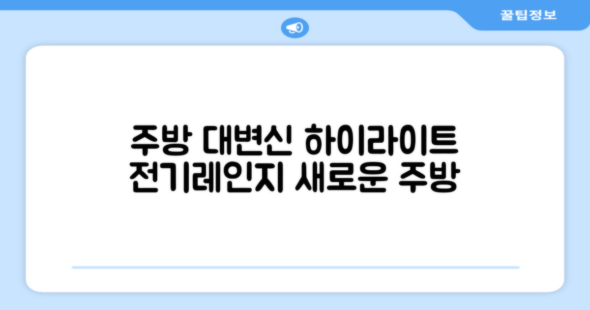 주방 변화, 하이라이트 전기레인지