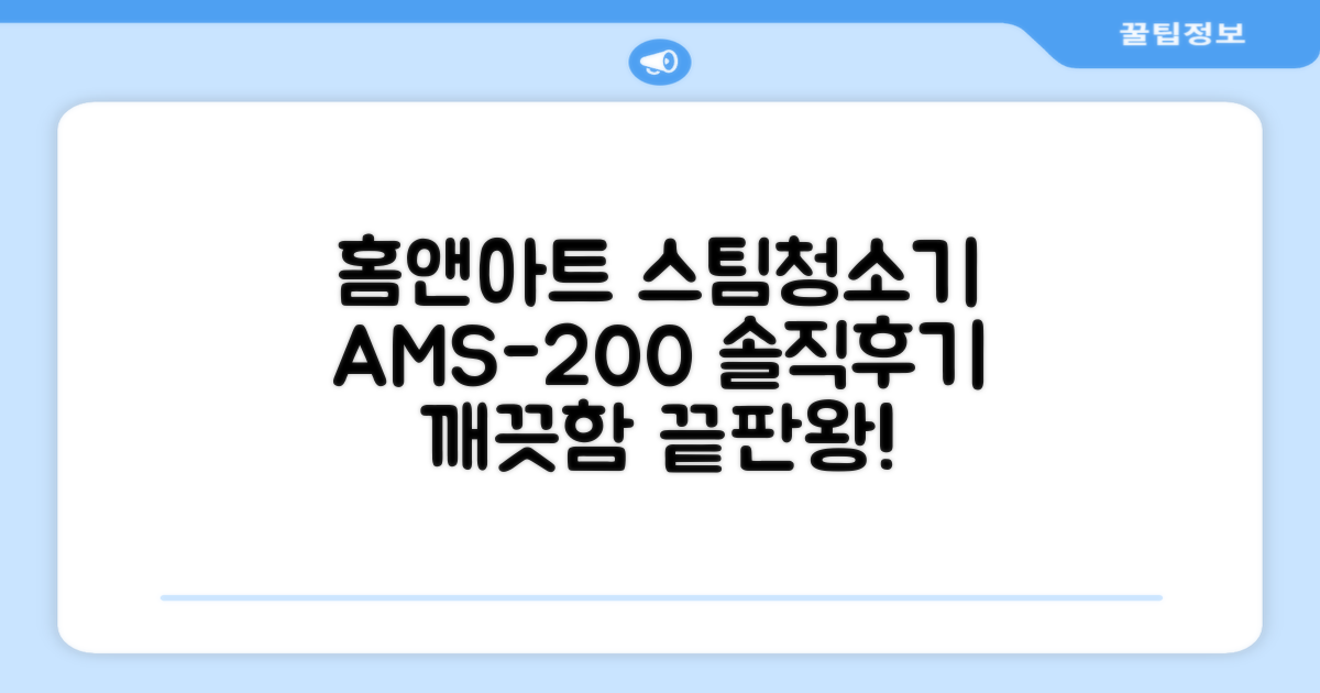 홈앤아트 퓨어 스팀청소기 AMS-200 추천 리뷰