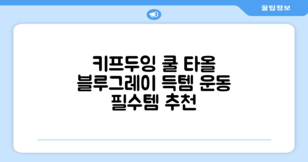 키프두잉 건식 스포츠 쿨 타올 케이스, 블루 + 그레이, 1세트 추천 리뷰