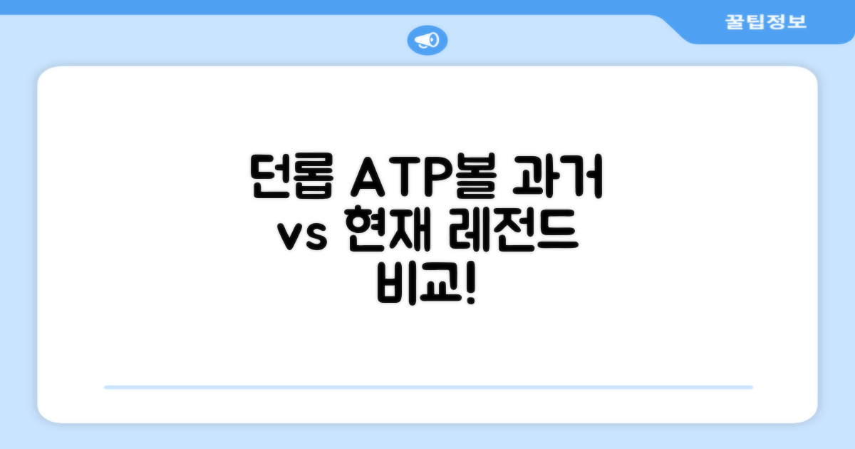 던롭 ATP볼: 과거와 현재 비교