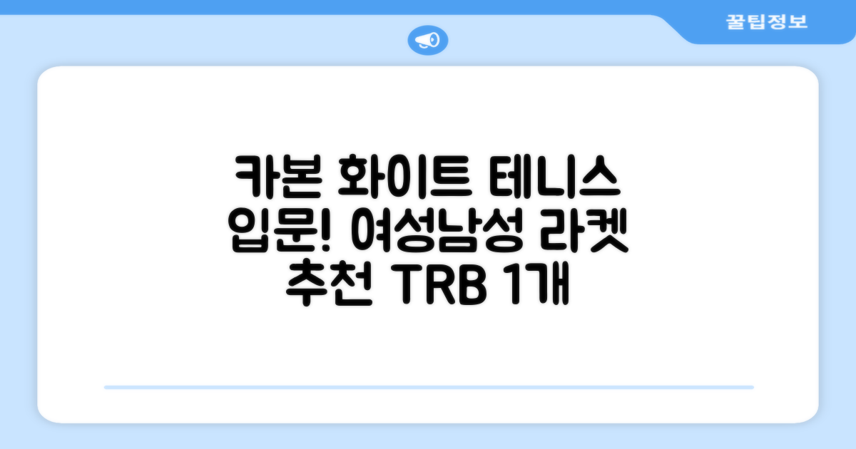 티알비 입문용 테니스라켓 여성 남자, 1개, 카본 화이트 추천 리뷰