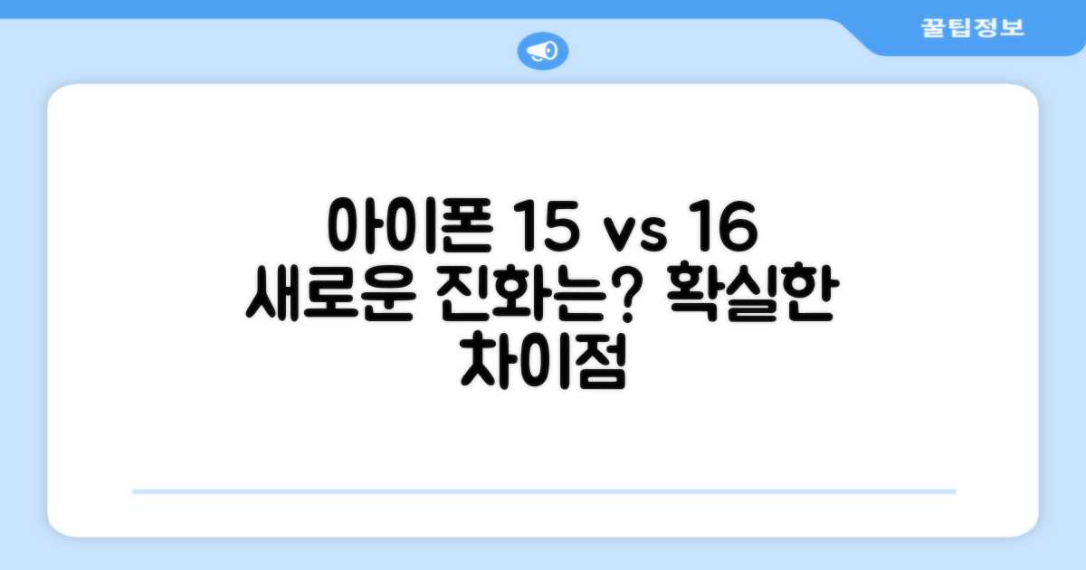 아이폰 15 vs 16: 진화는?