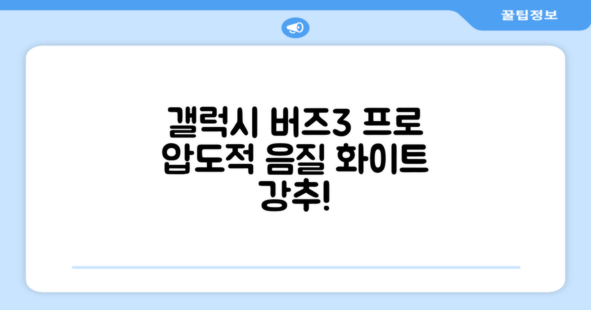 삼성전자 갤럭시 버즈3 프로 블루투스 이어폰, SM-R630N, 화이트 추천 리뷰