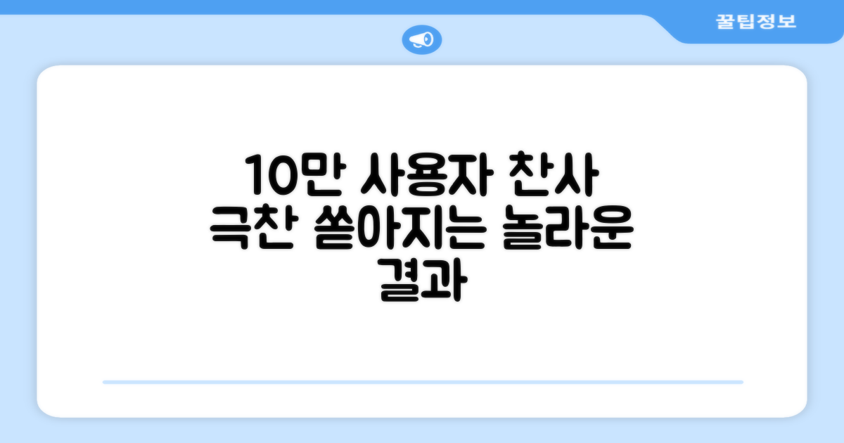 10만 개 사용자 극찬