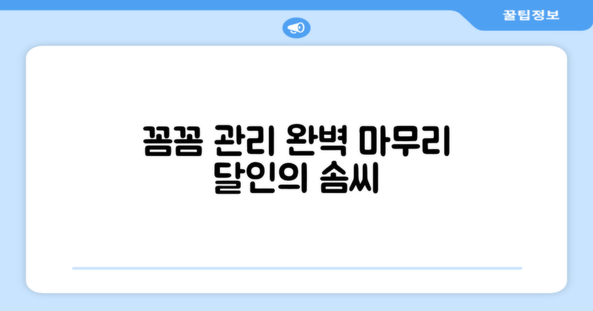 꼼꼼한 관리, 완벽한 마무리