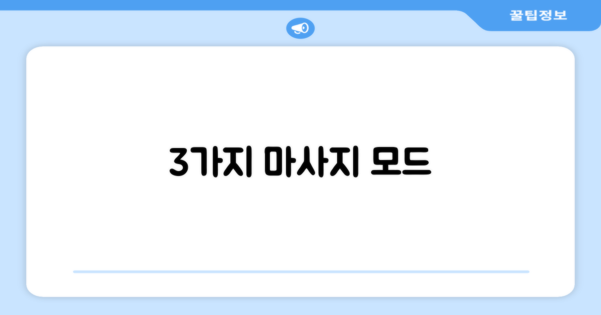 3가지 마사지 모드