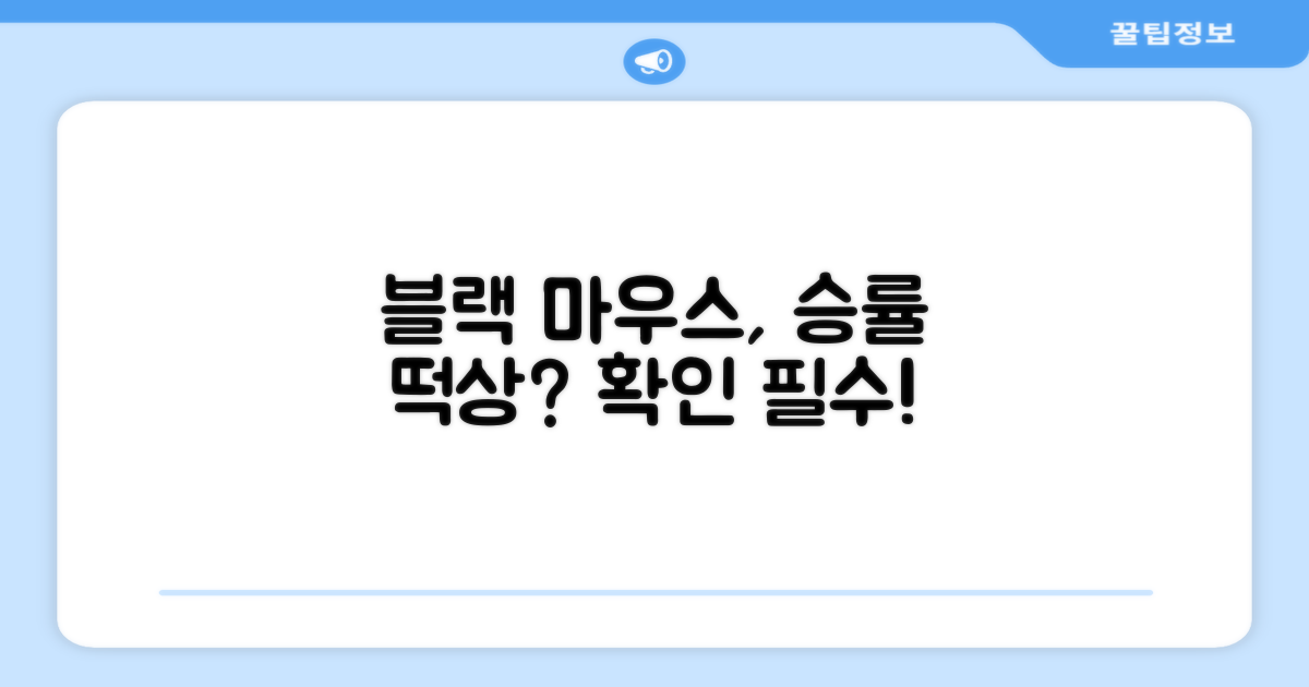 블랙 마우스, 승률 높일까?