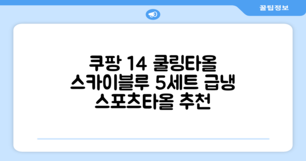 [쿠팡입점 1+4 이벤트] 아이스 쿨링 스포츠타올 건식 급냉 타올, 5세트, 스카이블루 추천 리뷰