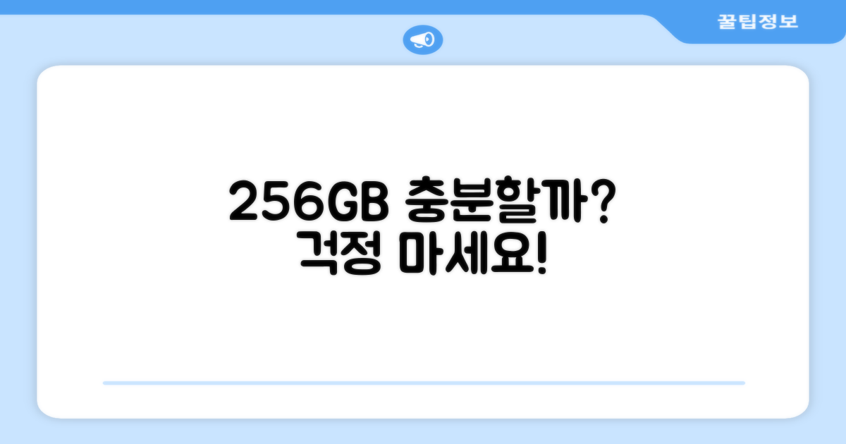 256GB 저장 공간, 충분할까?